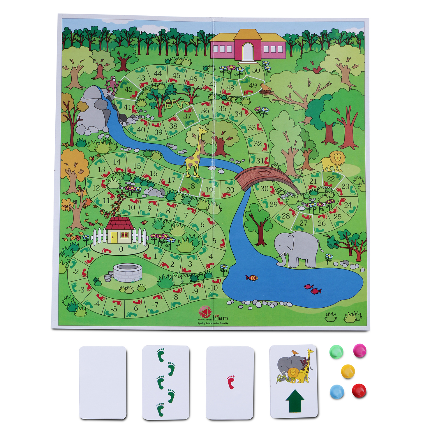 Floor Game - Jungle Safari, Number Sense, Number Recognition, Math Learning Toy