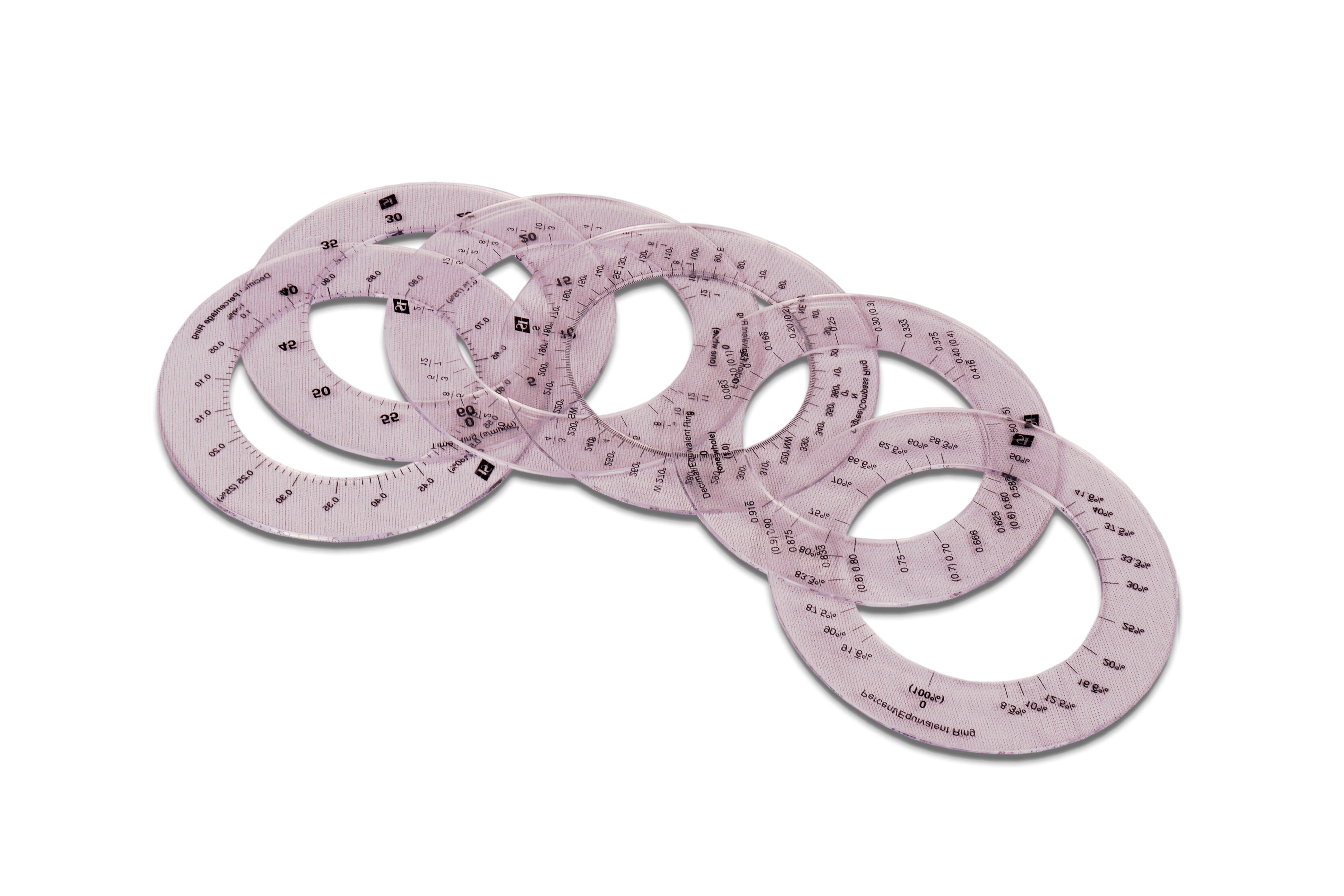 Relationship Ring- set of 6- Fraction Equivalence, Decimal, Percentage, Time, Degree