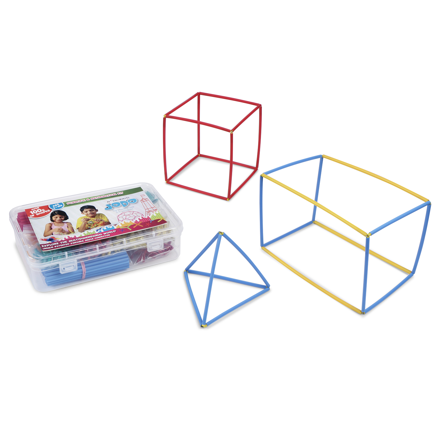 Jodo 3D Small Box - Fun with Maths, Geometrical Building Blocks Toy for Fast Learning