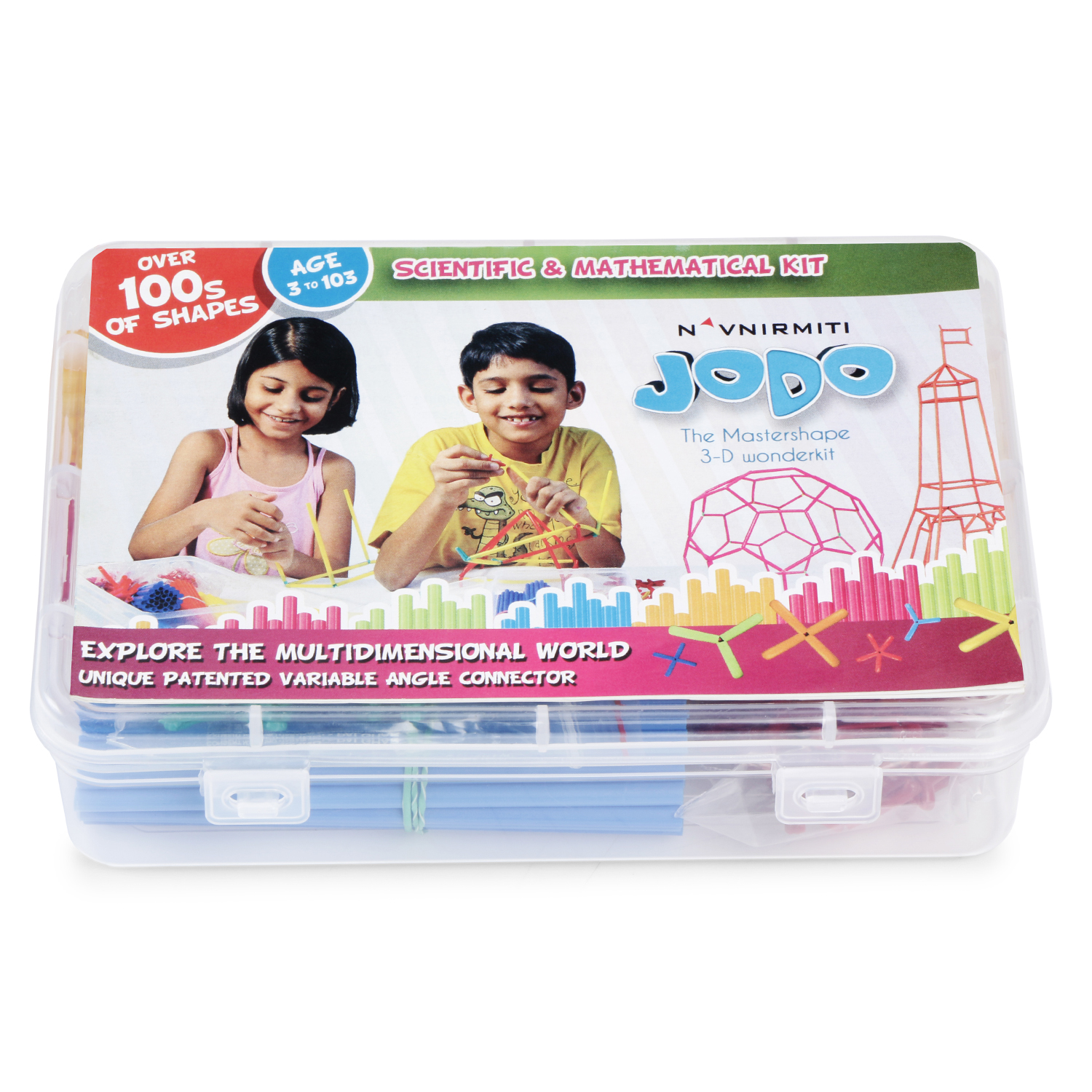 Jodo 3D Small Box - Fun with Maths, Geometrical Building Blocks Toy for Fast Learning