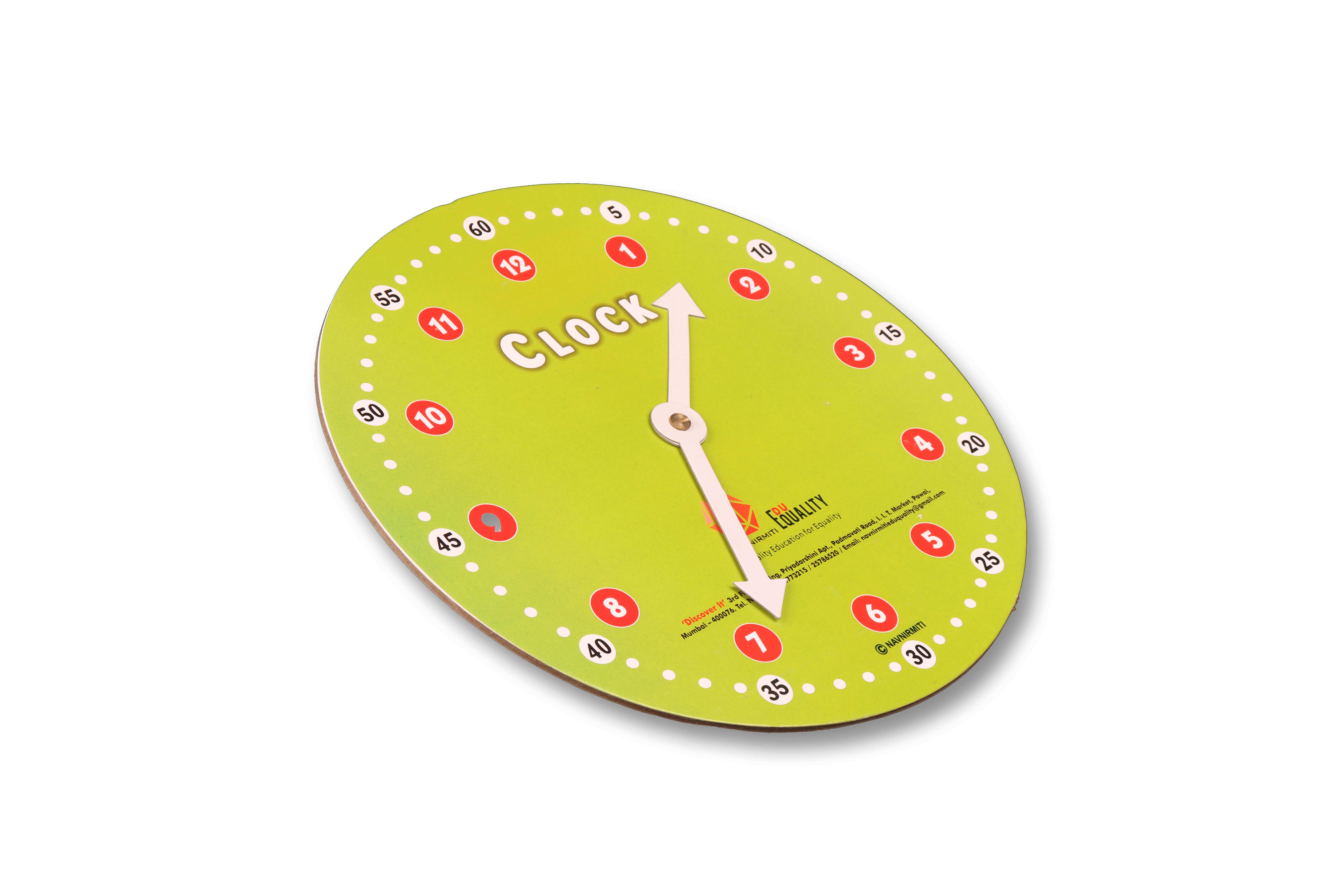 Paper Clock - Time Measurement,Time Telling Toy for Fun Learning  (Learning Clock)