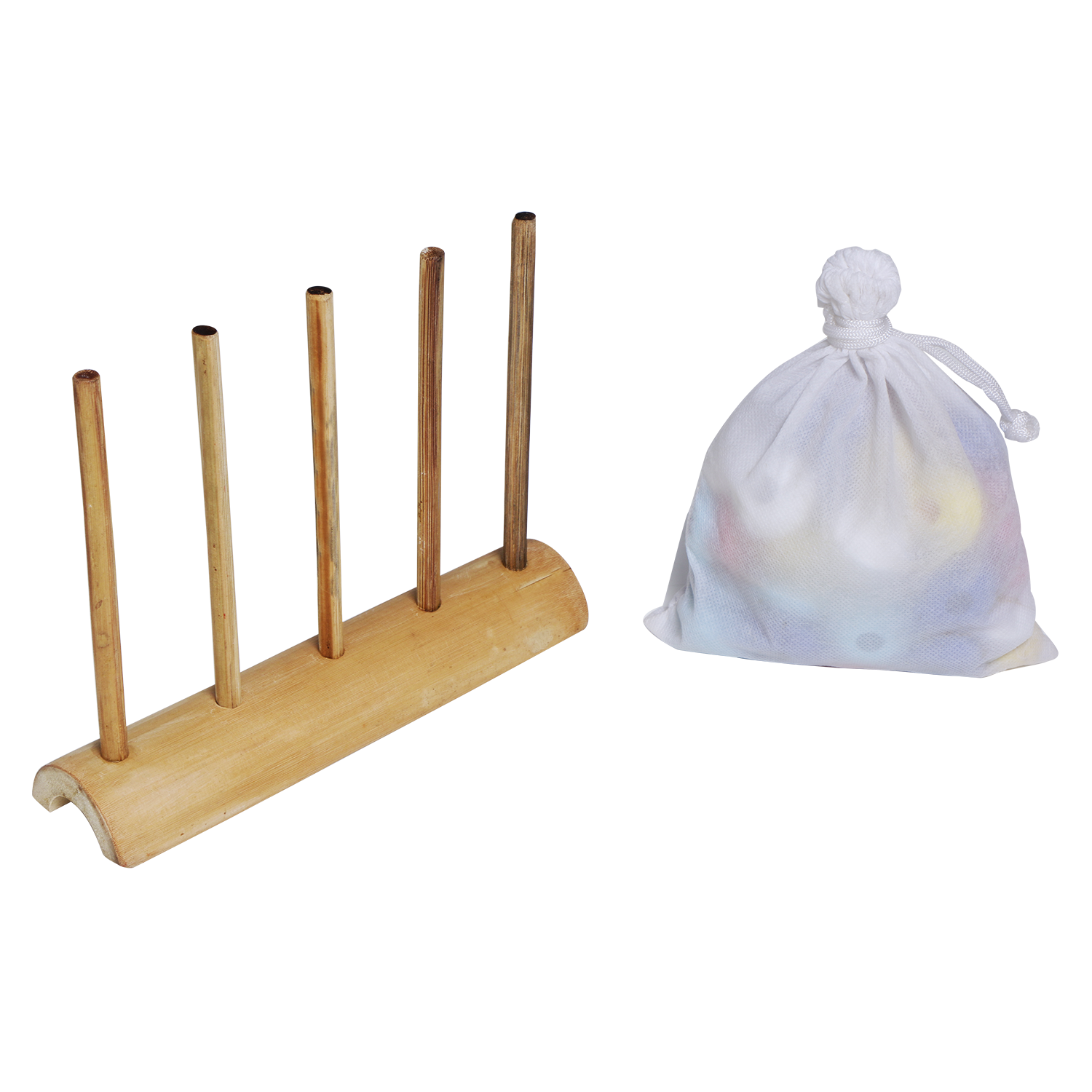 Abacus - 5 row Single (Standing Wood Counting Frame, Wooden Spike Abacus)