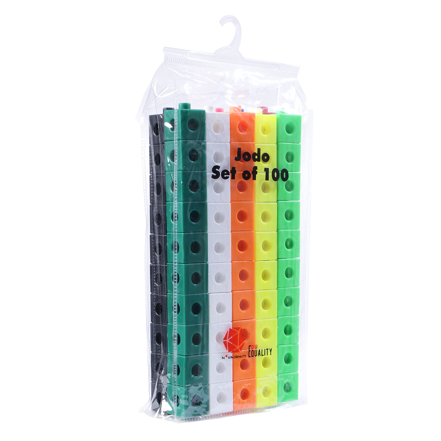Jodo Blocks ( set of 100 cubes with bags) - Mathematical Toy for developing Cognitive Skills, Number Sense through Fun Learning.
