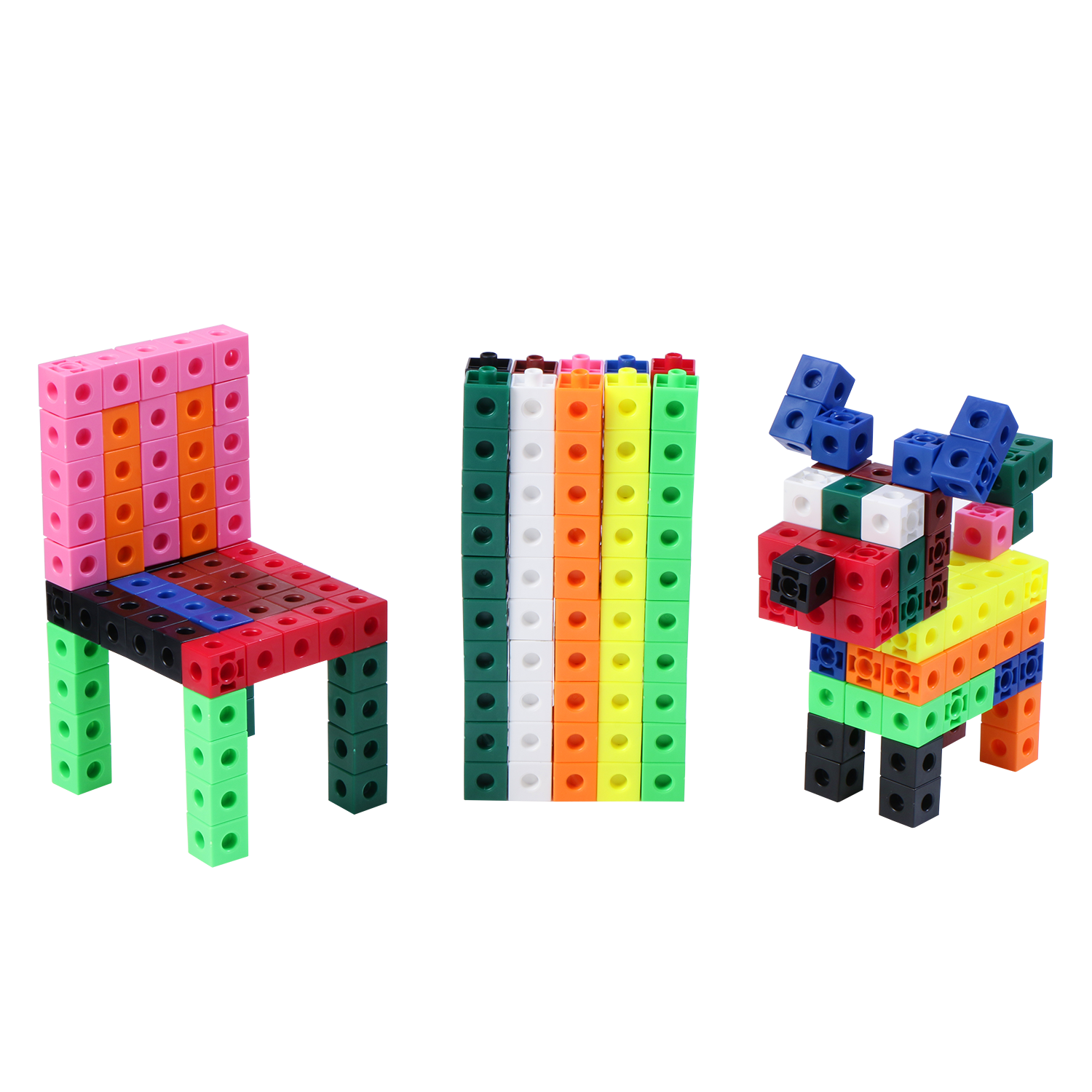 Jodo Blocks ( set of 100 cubes with bags) - Mathematical Toy for developing Cognitive Skills, Number Sense through Fun Learning.