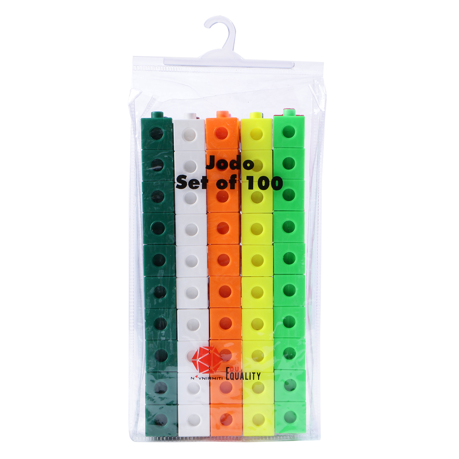 Jodo Blocks ( set of 100 cubes with bags) - Mathematical Toy for developing Cognitive Skills, Number Sense through Fun Learning.