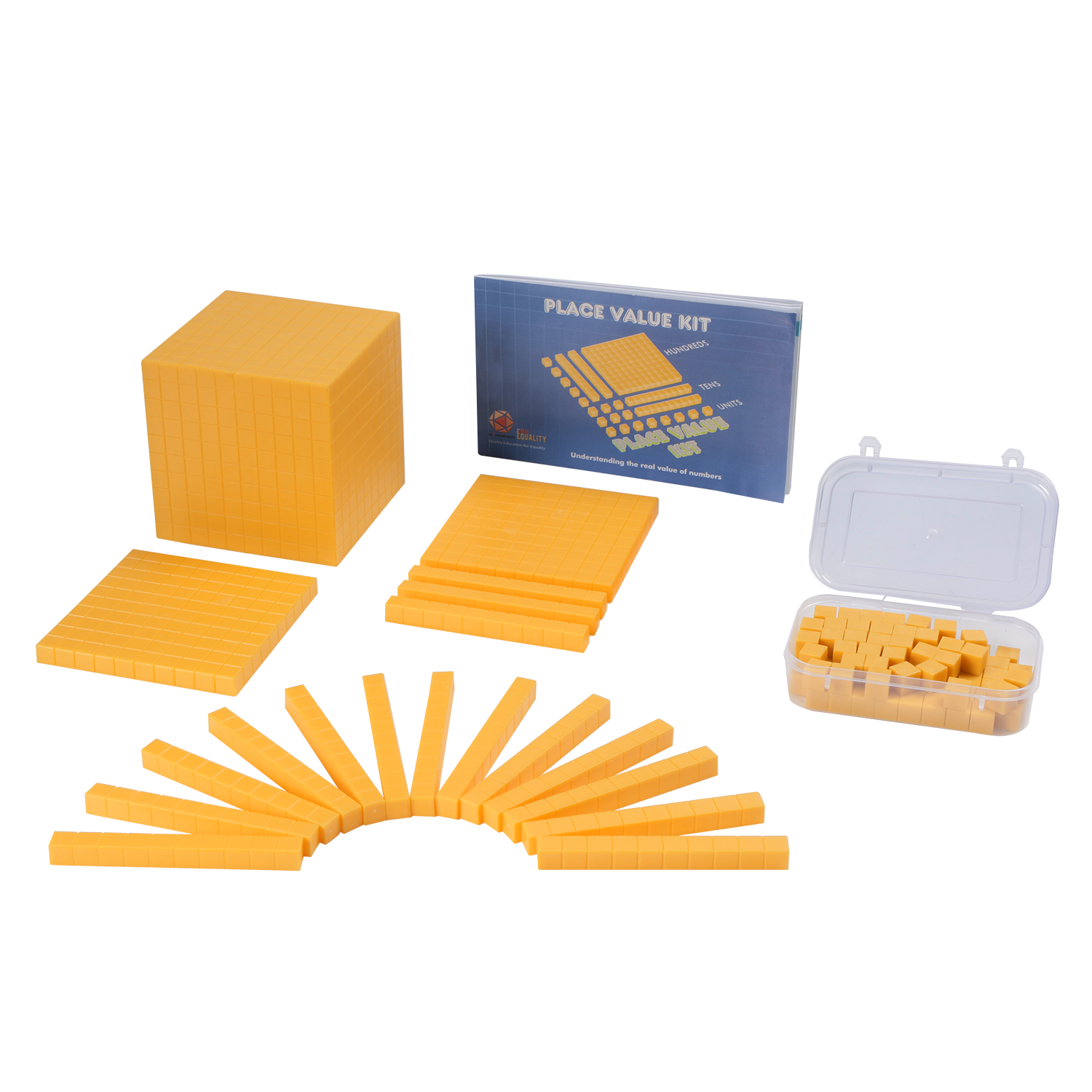 Dienes Blocks, Base 10 ,UTH Place Value, Addition, Subtraction, Division, Multiplication Kit with Thousand Dienes Blocks