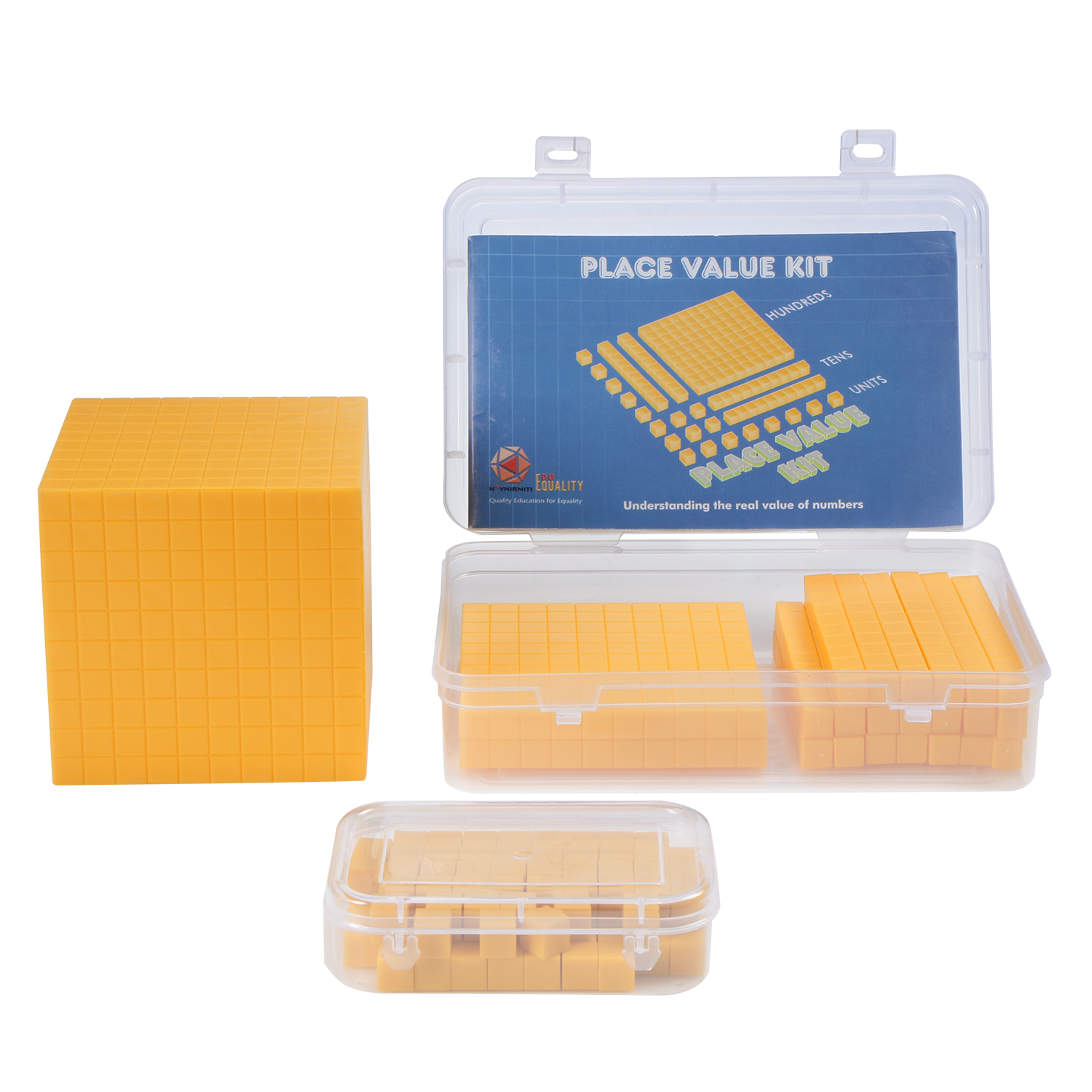 Dienes Blocks, Base 10 ,UTH Place Value, Addition, Subtraction, Division, Multiplication Kit with Thousand Dienes Blocks